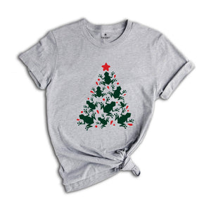 Christmas Frog Tree Shirt, Frog Tree Gift, Christmas Party Tee, Christmas Sweatshirt, Cute Animal Shirt, Christmas Gift
