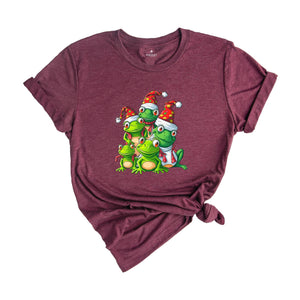 Christmas Frog Tree T-Shirt, Funny Frog Christmas Tee, Christmas Tree Gift, Christmas Spirit Shirt Gift, Christmas Costume