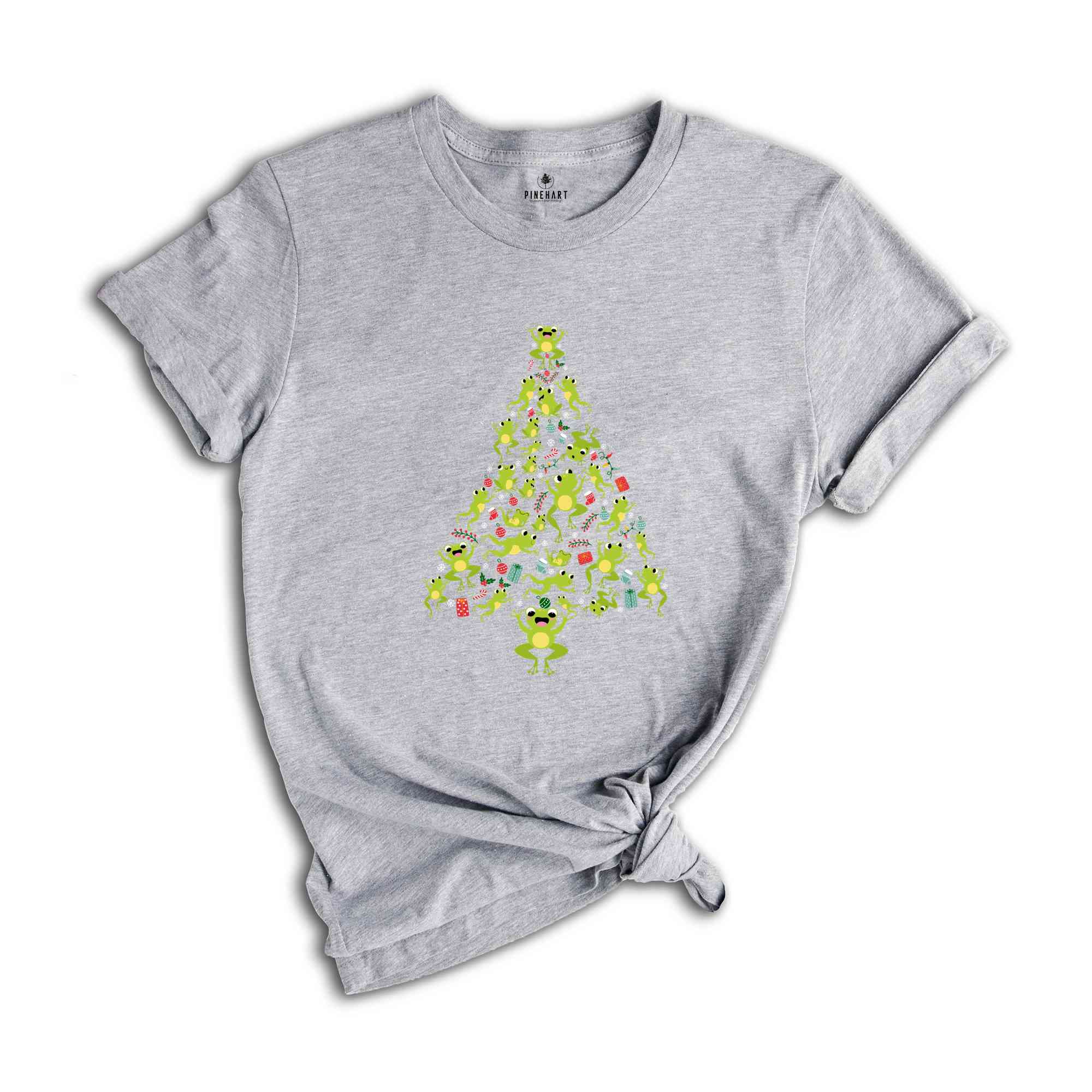 Christmas Frog Tree T-Shirt, Funny Frog Christmas Tee, Christmas Tree Gift, Christmas Spirit Shirt, Christmas Costume