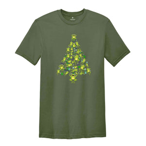 Christmas Frog Tree T-Shirt, Funny Frog Christmas Tee, Christmas Tree Gift, Christmas Spirit Shirt, Christmas Costume