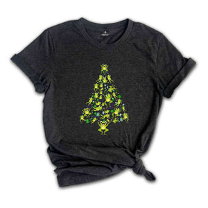 Christmas Frog Tree T-Shirt, Funny Frog Christmas Tee, Christmas Tree Gift, Christmas Spirit Shirt, Christmas Costume