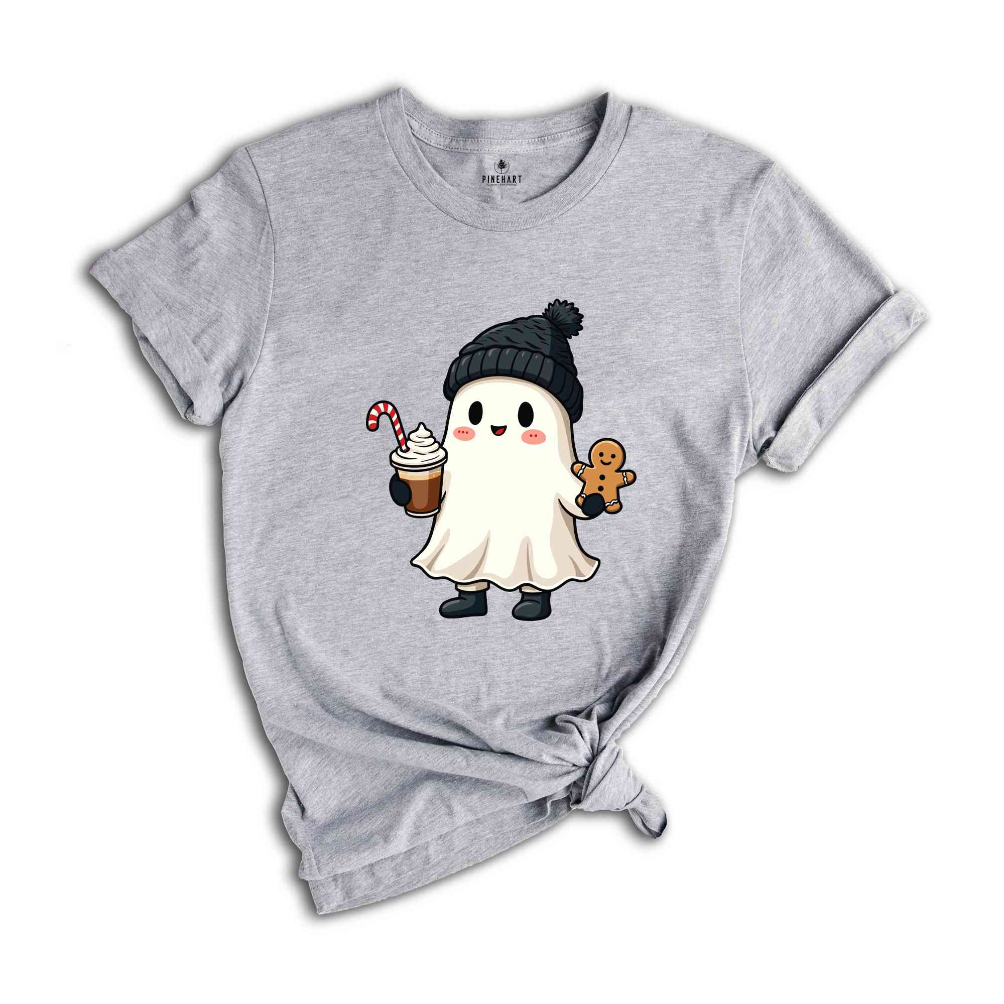 Christmas Ghost With Cookie T-Shirt, Spooky Christmas Shirt, Spooky Christmas Gifts, Holiday Spirit Shirt, Tis The Season Tee