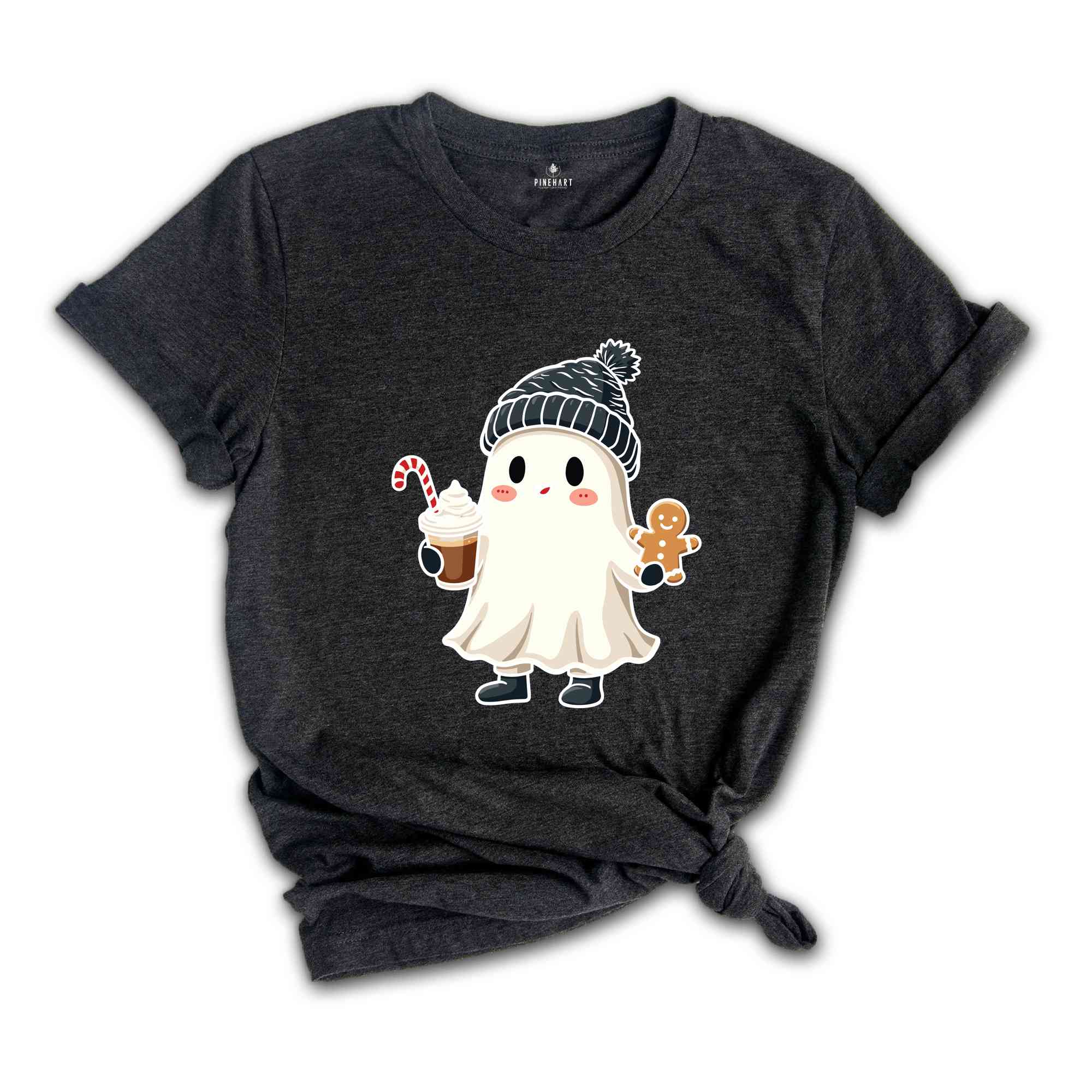 Christmas Ghost With Cookie T-Shirt, Spooky Christmas Shirt, Spooky Christmas Gifts, Holiday Spirit Shirt, Tis The Season Tee