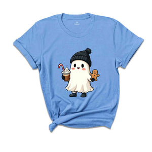 Christmas Ghost With Cookie T-Shirt, Spooky Christmas Shirt, Spooky Christmas Gifts, Holiday Spirit Shirt, Tis The Season Tee
