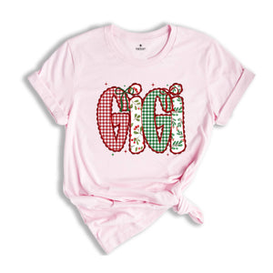Christmas Gigi Shirt, Gigi Claus Shirts, Christmas Gigi Reveal Gift, Gigi Grammy Shirt, Gigi Tee Shirt, Gigi Announcement