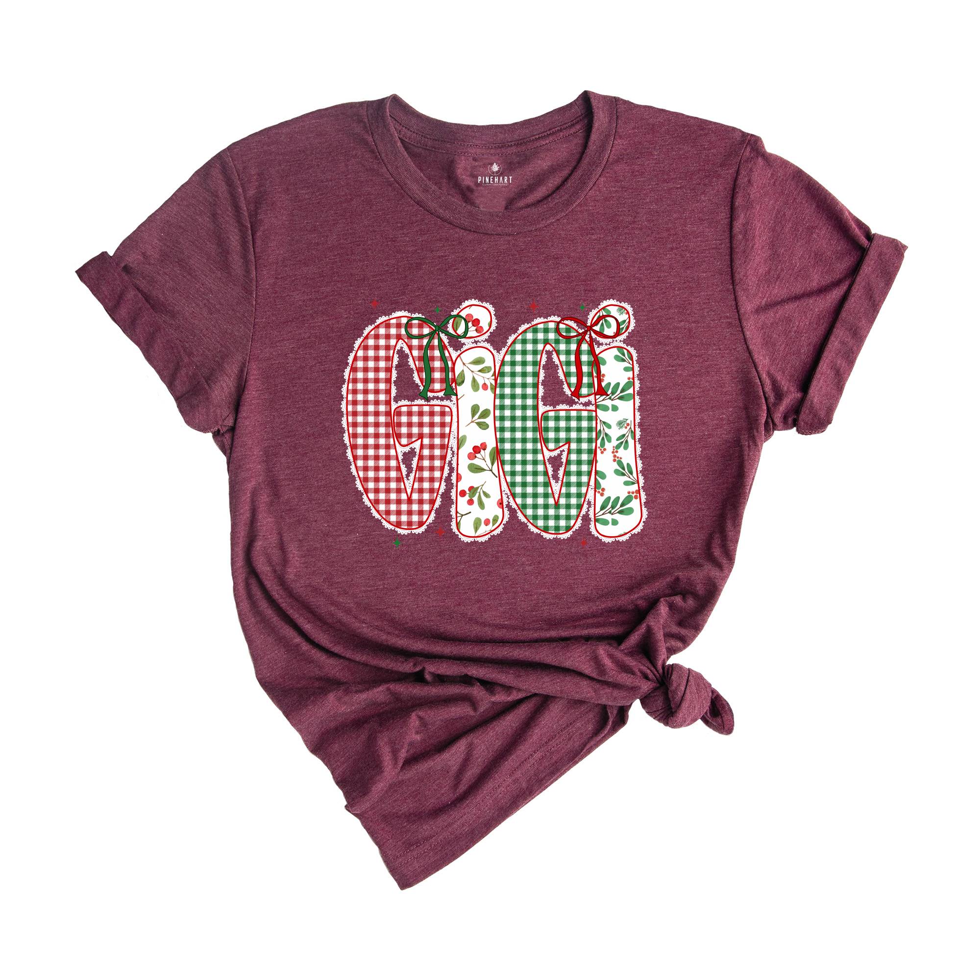 Christmas Gigi Shirt, Gigi Claus Shirts, Christmas Gigi Reveal Gift, Gigi Grammy Shirt, Gigi Tee Shirt, Gigi Announcement