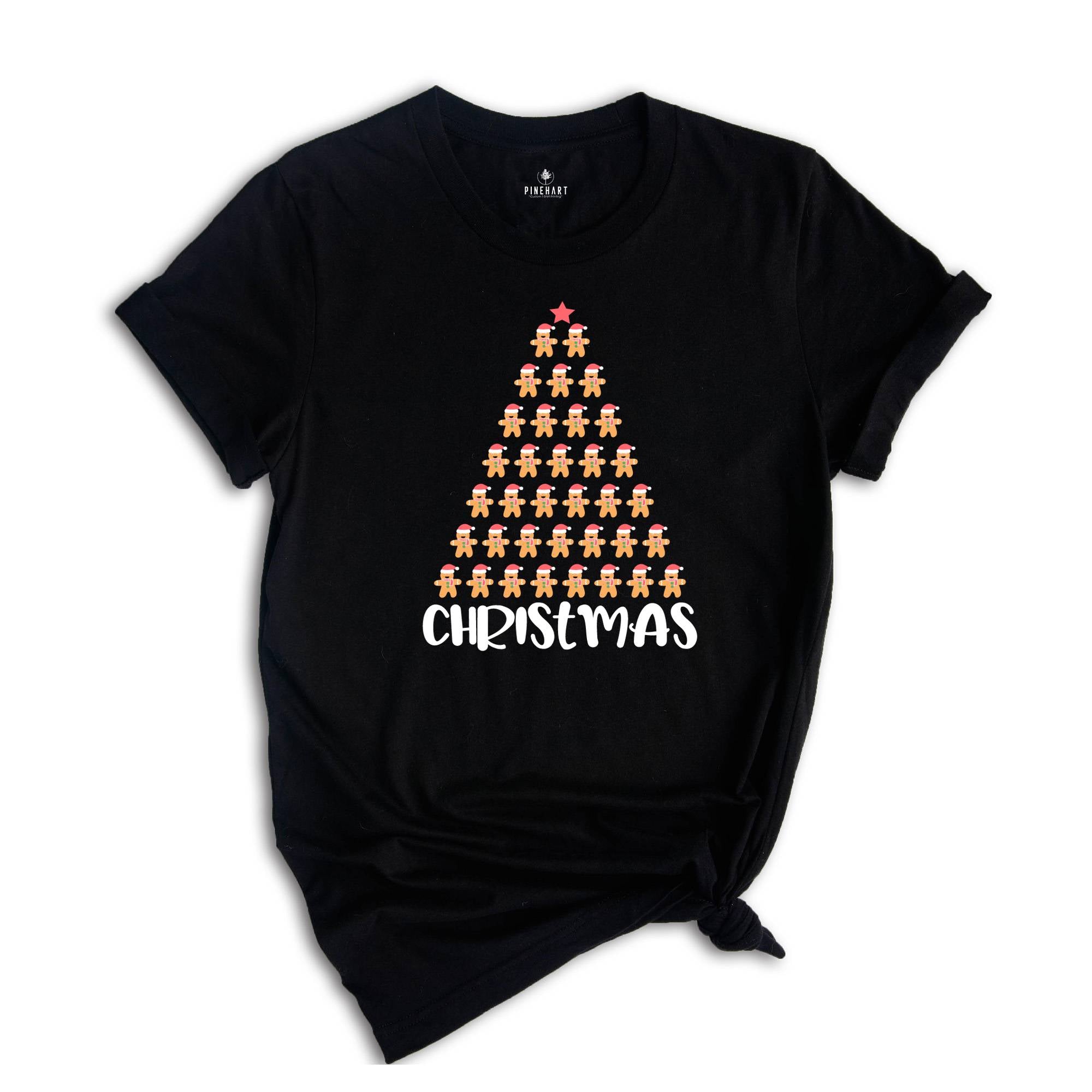 Christmas Gingerbread Cookie Tree Shirt, Christmas Cookies Shirt, Holiday T-Shirt, Cute Christmas Chief Shirt, Cookie Baking Crew Shirt