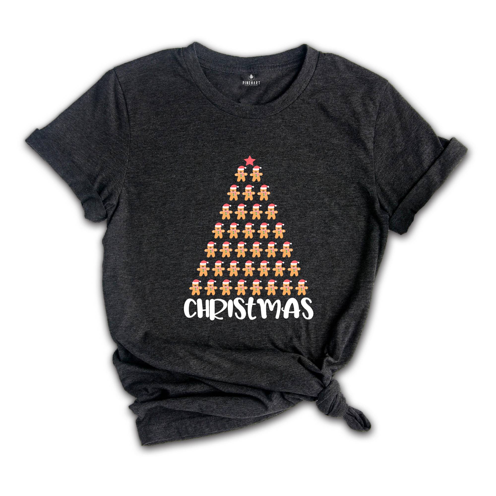 Christmas Gingerbread Cookie Tree Shirt, Christmas Cookies Shirt, Holiday T-Shirt, Cute Christmas Chief Shirt, Cookie Baking Crew Shirt