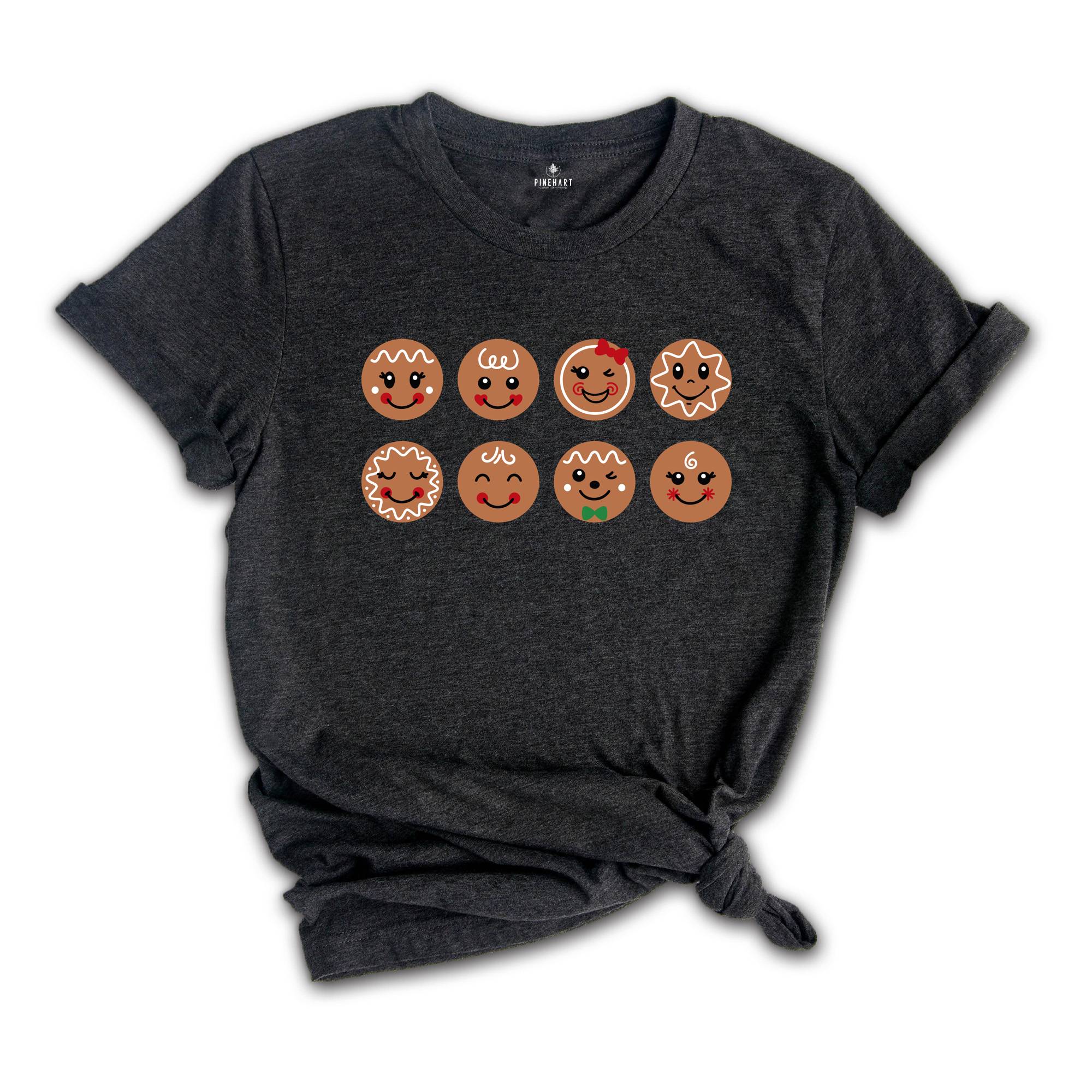 Christmas Gingerbread Face Shirt, Cute Gingerbread Shirt, Christmas Party Tee, Christmas Cookie, Christmas Baker Tee, Christmas Chief
