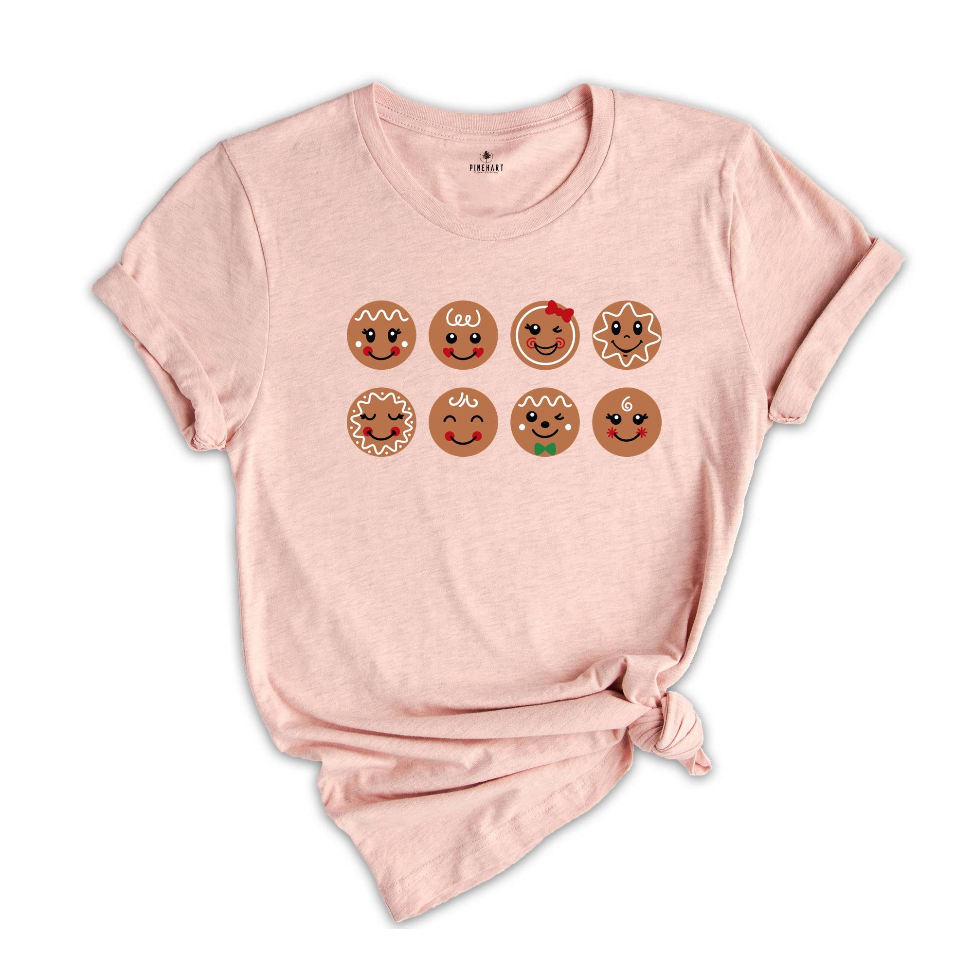 Christmas Gingerbread Face Shirt, Cute Gingerbread Shirt, Christmas Party Tee, Christmas Cookie, Christmas Baker Tee, Christmas Chief
