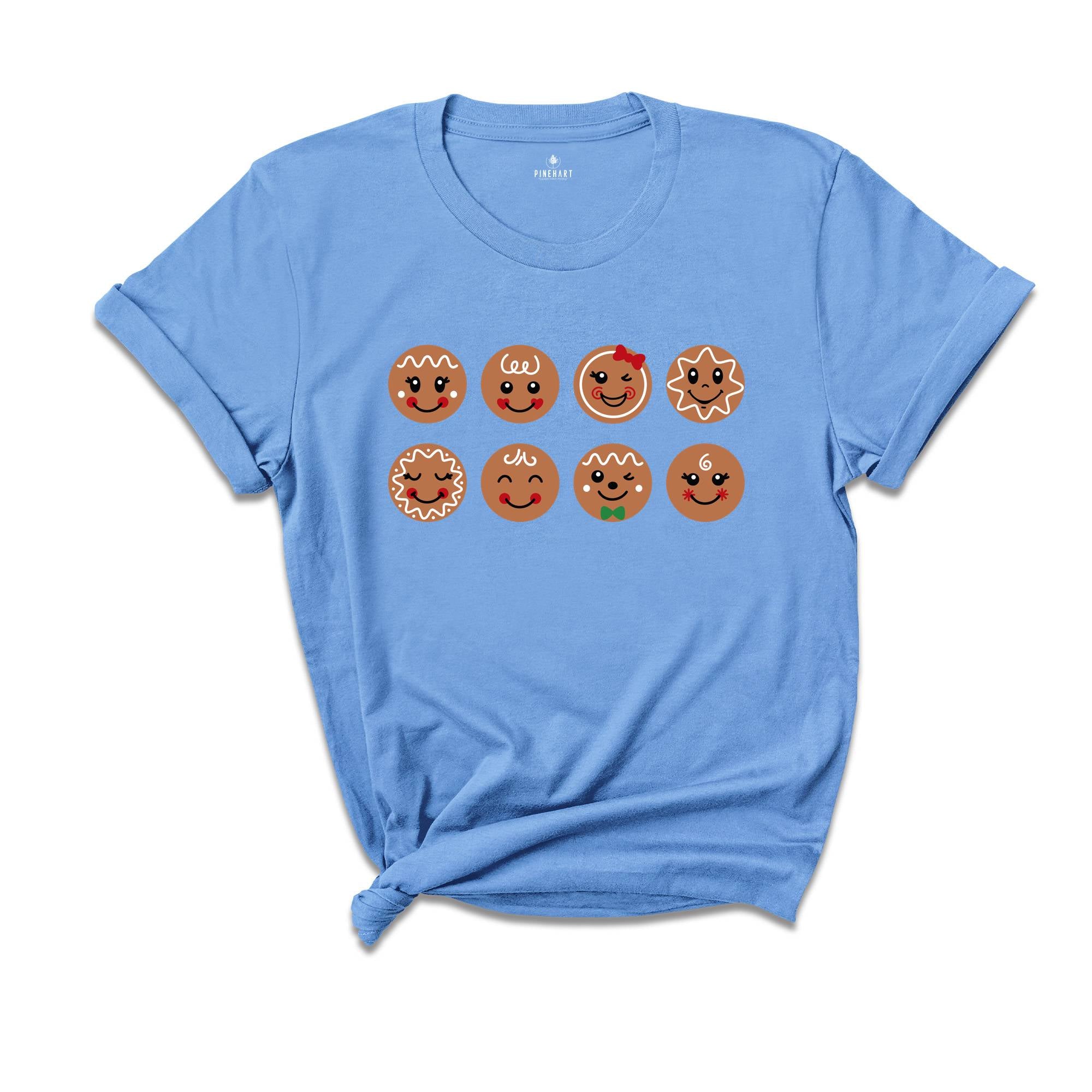 Christmas Gingerbread Face Shirt, Cute Gingerbread Shirt, Christmas Party Tee, Christmas Cookie, Christmas Baker Tee, Christmas Chief