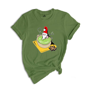 Christmas Gnome in a Tea Cup Shirt, Christmas Food Tee, Christmas Cookie Lover, Xmas Family Gnomes Pajamas, Xmas Outfit
