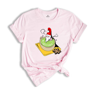 Christmas Gnome in a Tea Cup Shirt, Christmas Food Tee, Christmas Cookie Lover, Xmas Family Gnomes Pajamas, Xmas Outfit