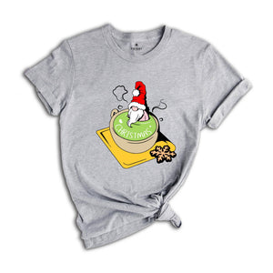Christmas Gnome in a Tea Cup Shirt, Christmas Food Tee, Christmas Cookie Lover, Xmas Family Gnomes Pajamas, Xmas Outfit