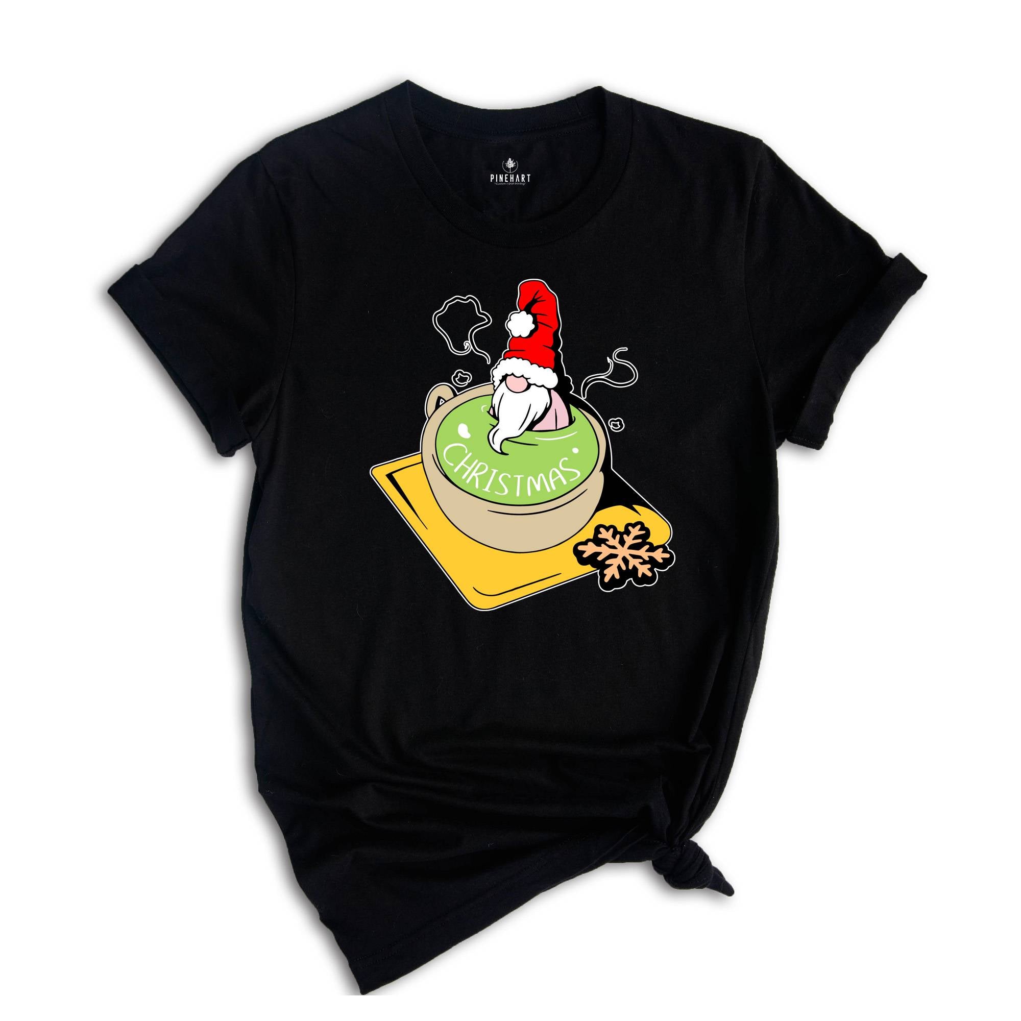 Christmas Gnome in a Tea Cup Shirt, Christmas Food Tee, Christmas Cookie Lover, Xmas Family Gnomes Pajamas, Xmas Outfit