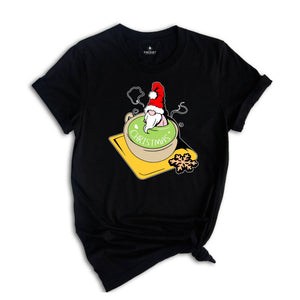 Christmas Gnome in a Tea Cup Shirt, Christmas Food Tee, Christmas Cookie Lover, Xmas Family Gnomes Pajamas, Xmas Outfit