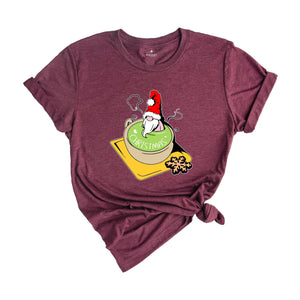 Christmas Gnome in a Tea Cup Shirt, Christmas Food Tee, Christmas Cookie Lover, Xmas Family Gnomes Pajamas, Xmas Outfit