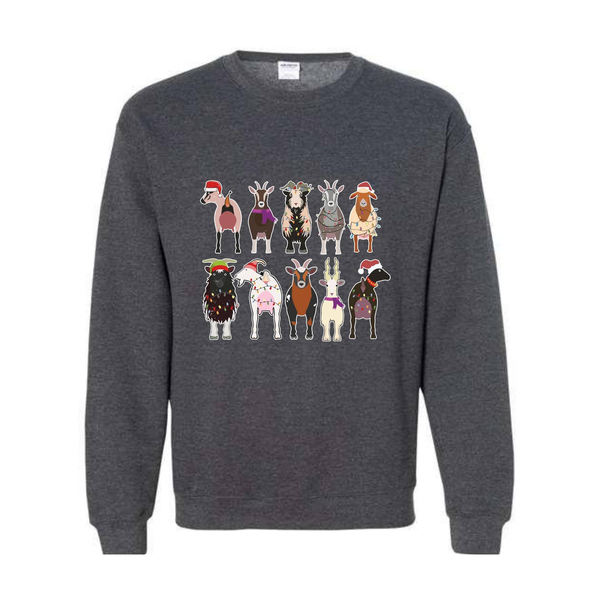 Christmas Goat Sweatshirt, Christmas Farm Girl Sweater, Animal Christmas Sweatshirt, Farmer Holiday Sweatshirt