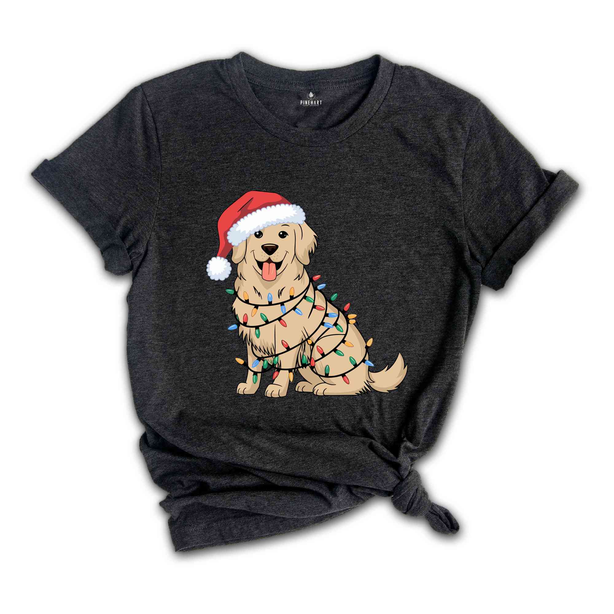Christmas Golden Retriever Shirt, Christmas Dog Shirt, Christmas Lights Tee, Dog Mom Shirt, Golden Mom Shirt, Gift for Dog Lover