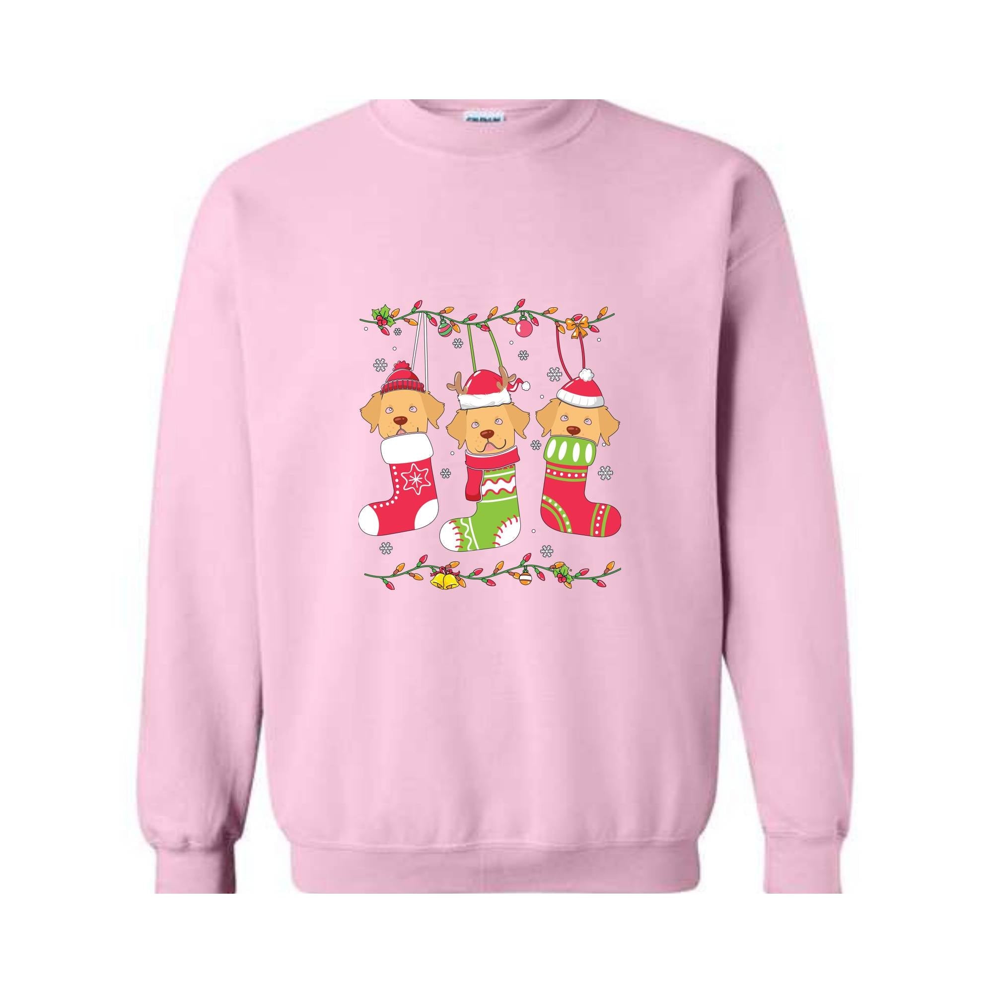 Christmas Golden Retriever Sweatshirt, Christmas Pajama, Dog Sweatshirt, Happy Christmas Dog, Cute Dog Sweatshirt