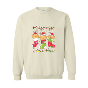 Christmas Golden Retriever Sweatshirt, Christmas Pajama, Dog Sweatshirt, Happy Christmas Dog, Cute Dog Sweatshirt