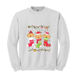 Christmas Golden Retriever Sweatshirt, Christmas Pajama, Dog Sweatshirt, Happy Christmas Dog, Cute Dog Sweatshirt