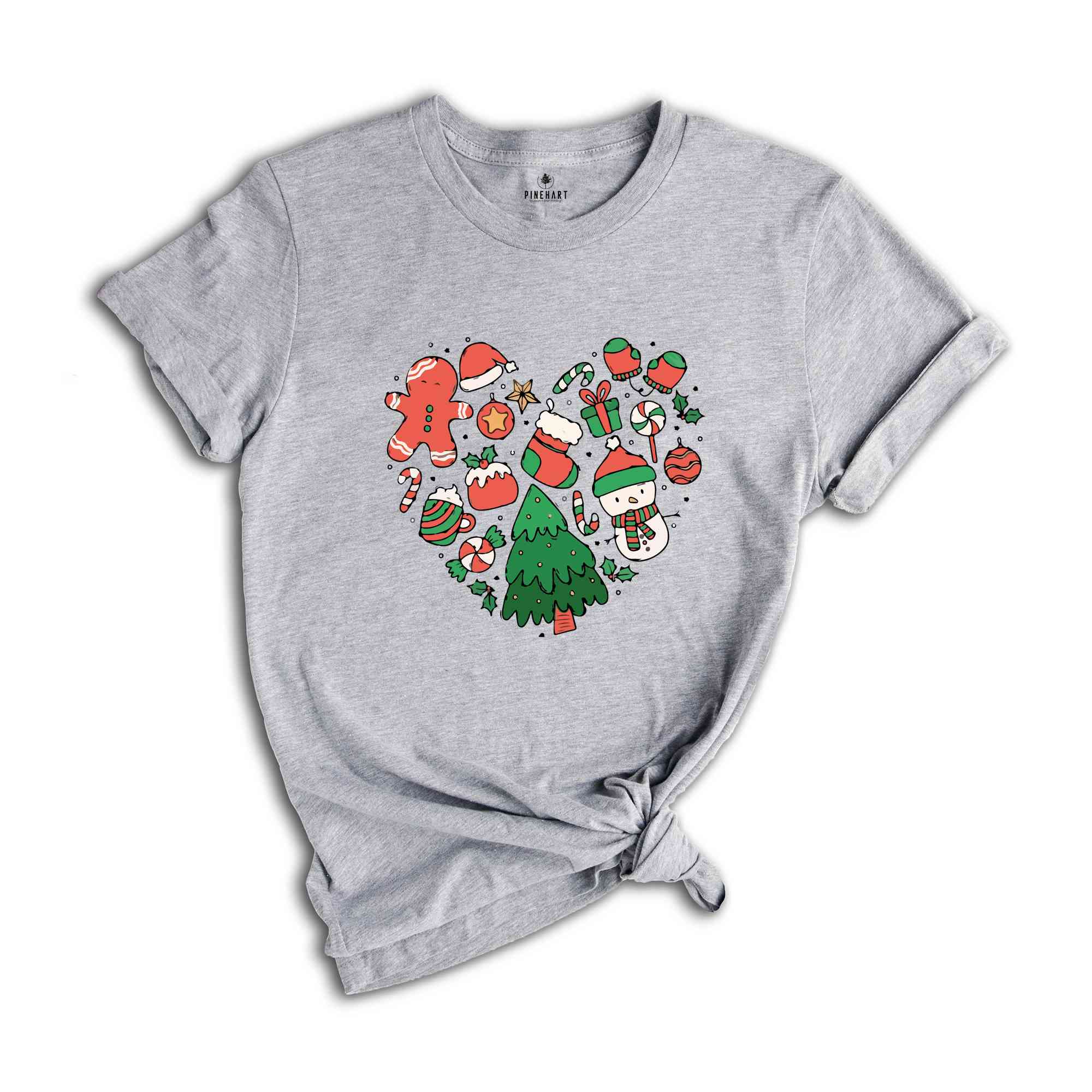 Christmas Heart Doodle Shirt, Christmas Shirt, Cute Christmas Shirt, Christmas Gift, Santa Shirt, Christmas Pajamas