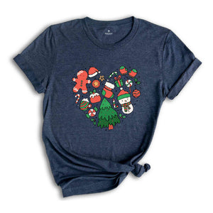 Christmas Heart Doodle Shirt, Christmas Shirt, Cute Christmas Shirt, Christmas Gift, Santa Shirt, Christmas Pajamas