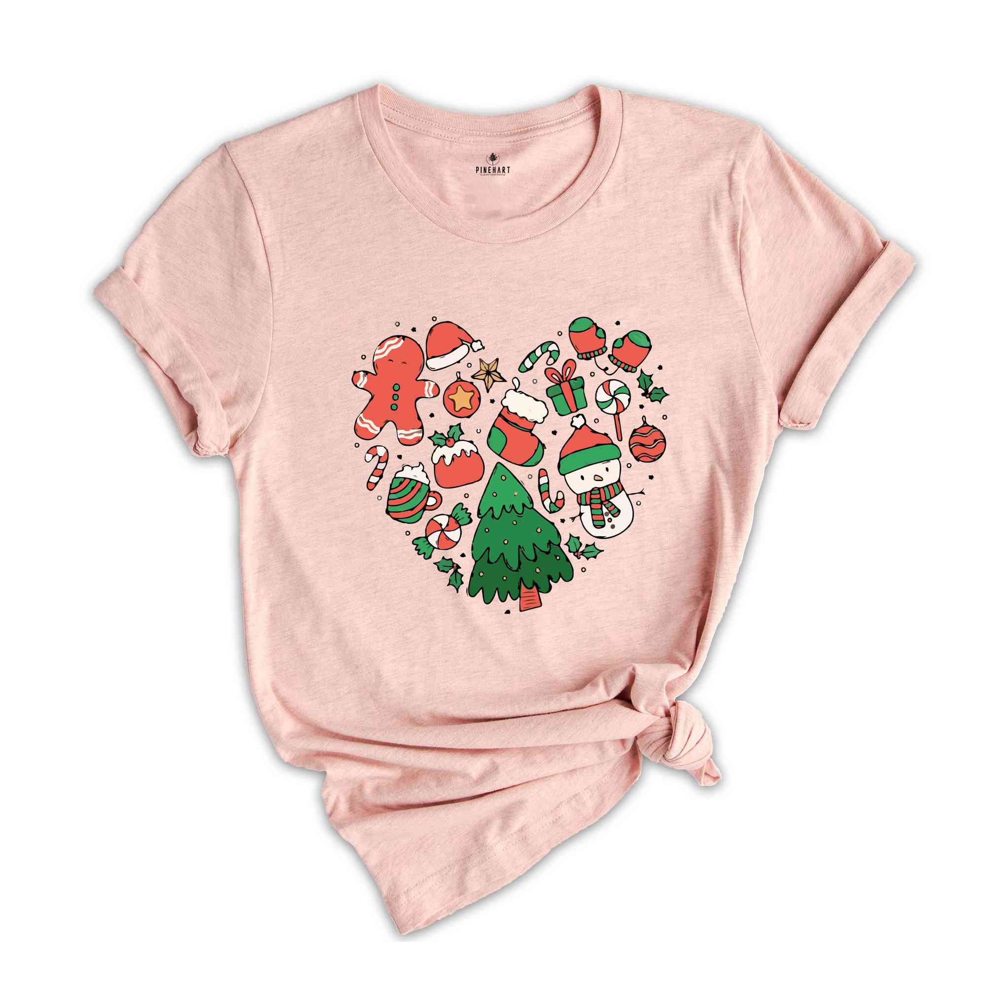 Christmas Heart Doodle Shirt, Christmas Shirt, Cute Christmas Shirt, Christmas Gift, Santa Shirt, Christmas Pajamas