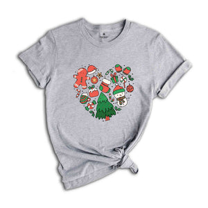 Christmas Heart Doodle Shirt, Christmas Shirt, Cute Christmas Shirt, Christmas Gift, Santa Shirt, Christmas Pajamas