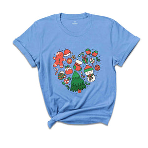 Christmas Heart Doodle Shirt, Christmas Shirt, Cute Christmas Shirt, Christmas Gift, Santa Shirt, Christmas Pajamas