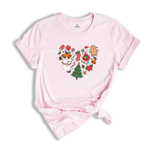 Christmas Heart Shirt, Christmas Doodle Shirt, Christmas Matching Tee, Funny Christmas Gifts, Christmas Vacation
