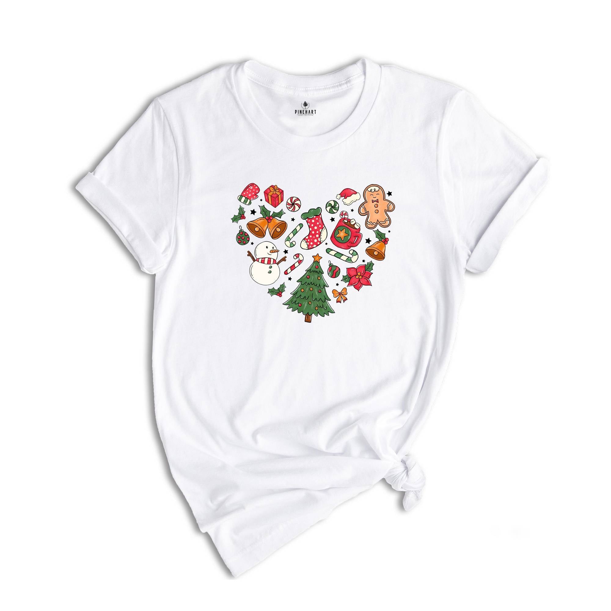 Christmas Heart Shirt, Christmas Doodle Shirt, Christmas Matching Tee, Funny Christmas Gifts, Christmas Vacation