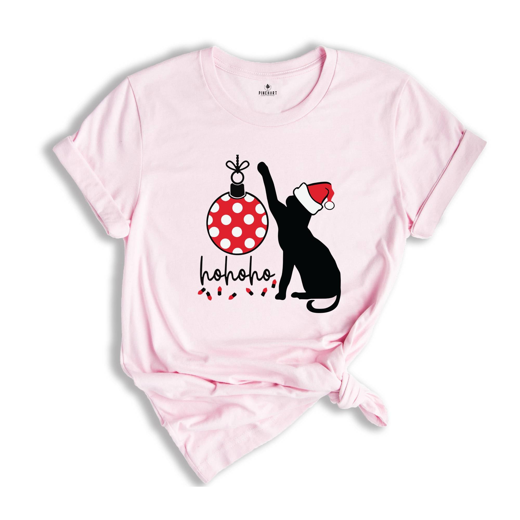 Christmas Ho Ho Ho Cat Shirt, Meowy Christmas Shirt, Christmas Gift, Christmas Cat Shirt, Cat Mom Shirt