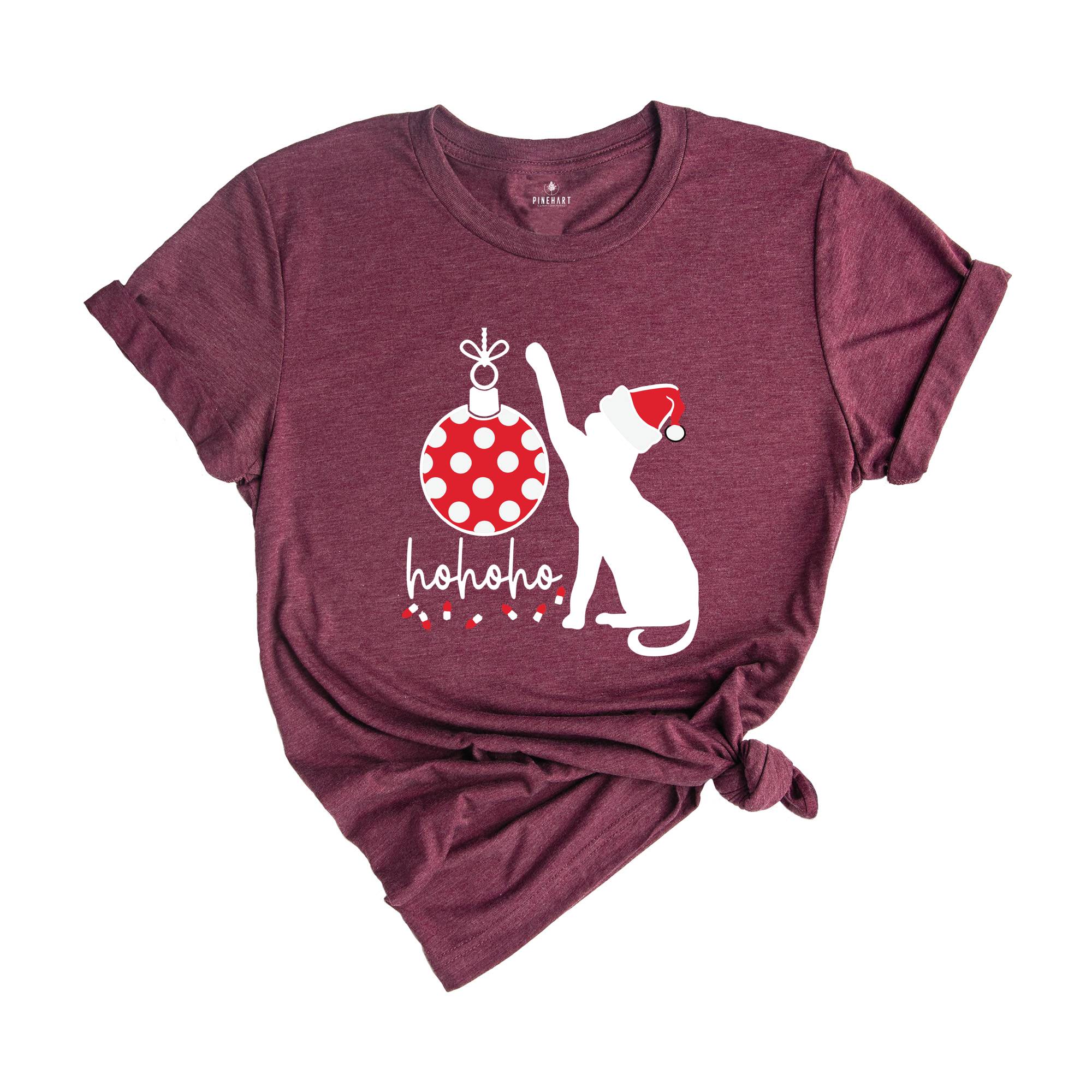 Christmas Ho Ho Ho Cat Shirt, Meowy Christmas Shirt, Christmas Gift, Christmas Cat Shirt, Cat Mom Shirt