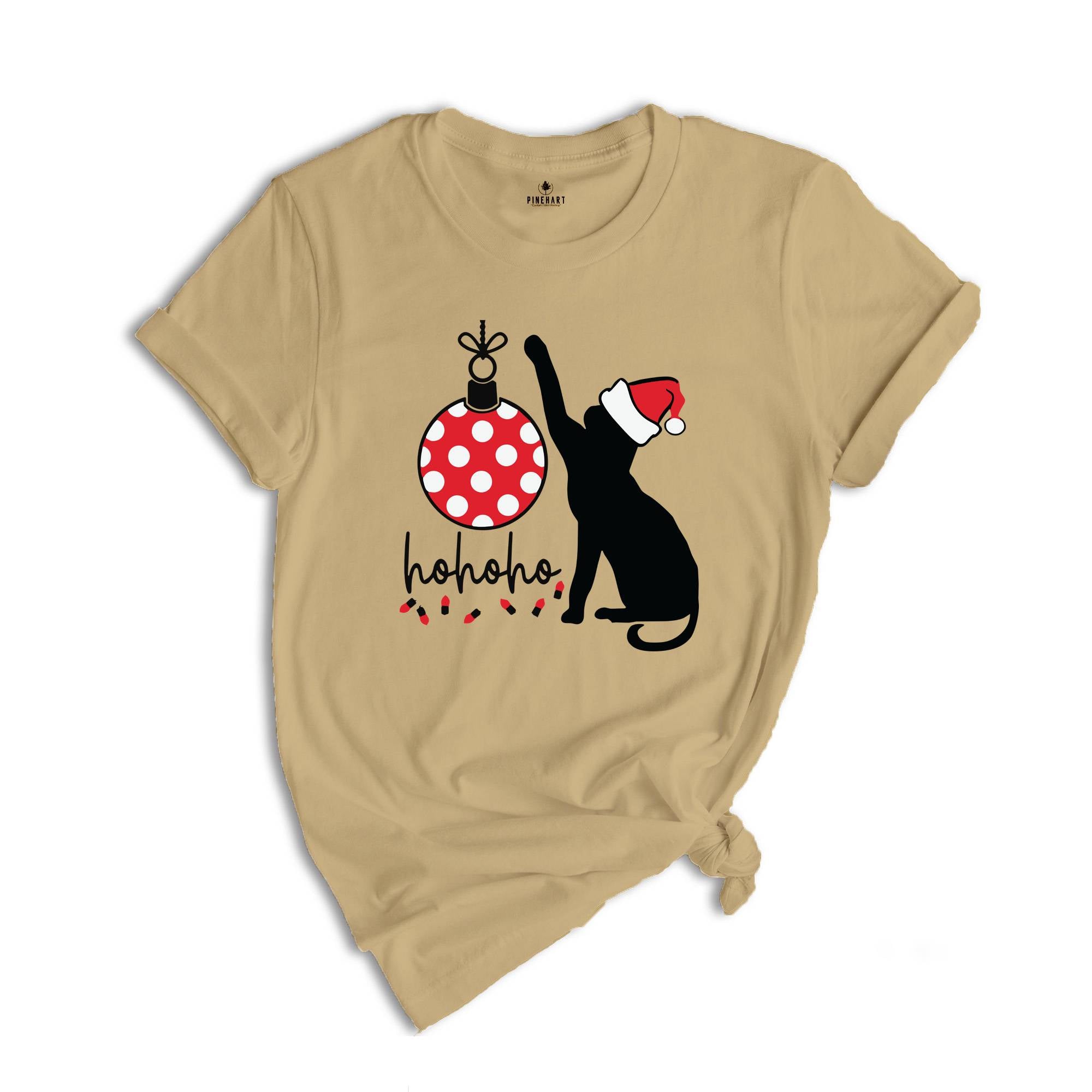 Christmas Ho Ho Ho Cat Shirt, Meowy Christmas Shirt, Christmas Gift, Christmas Cat Shirt, Cat Mom Shirt