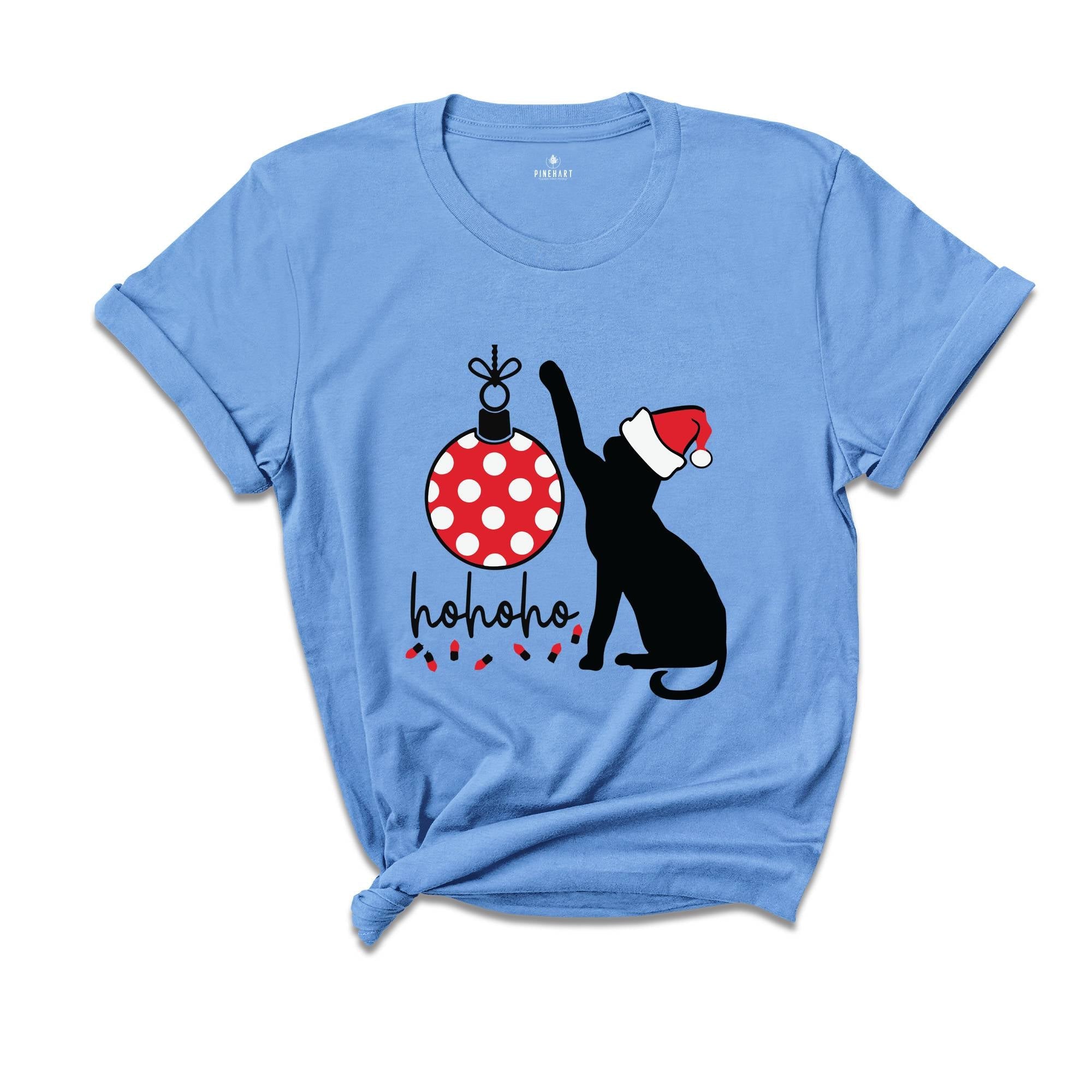 Christmas Ho Ho Ho Cat Shirt, Meowy Christmas Shirt, Christmas Gift, Christmas Cat Shirt, Cat Mom Shirt