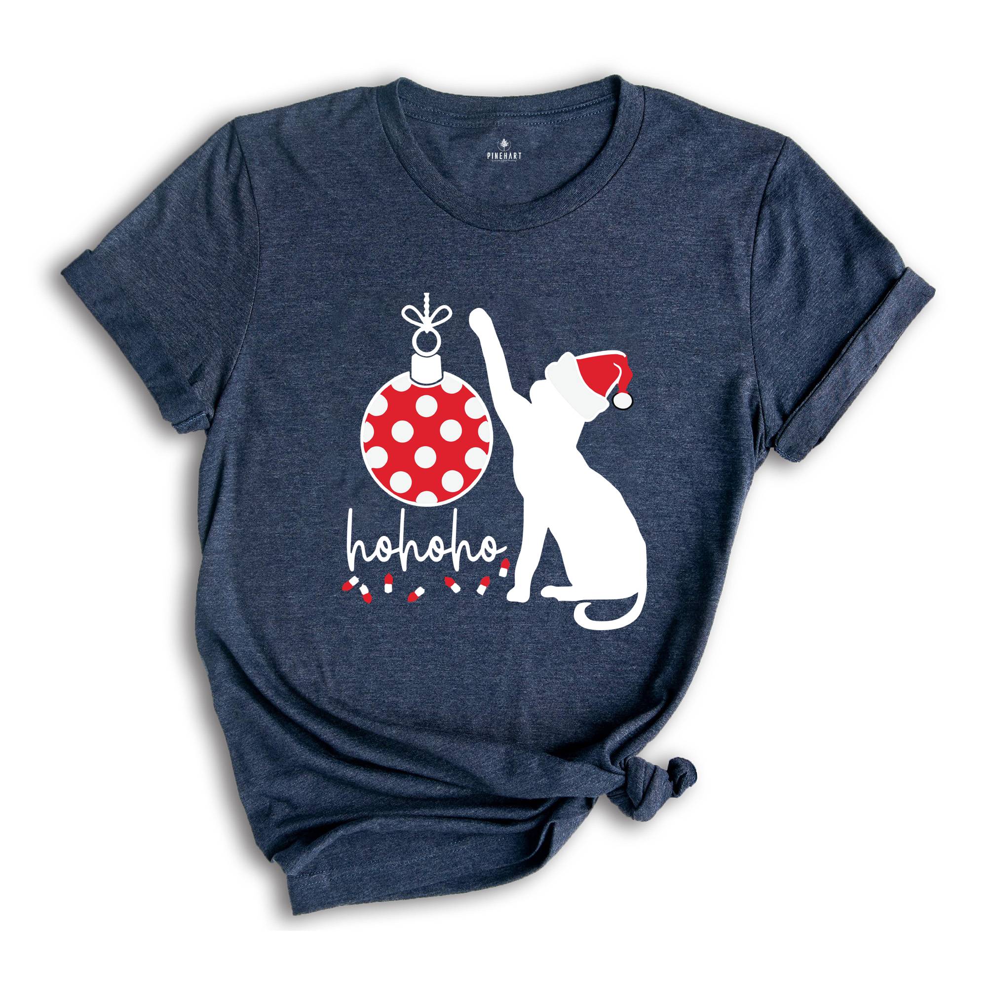 Christmas Ho Ho Ho Cat Shirt, Meowy Christmas Shirt, Christmas Gift, Christmas Cat Shirt, Cat Mom Shirt