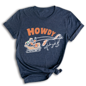 Christmas Howdy Shirt, Western Christmas Shirt, Cowboy Santa Shirt, Country Christmas T-Shirt, Howdy Apparel, Retro Santa Shirt