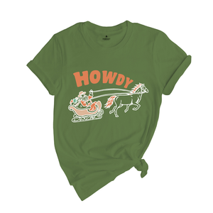 Christmas Howdy Shirt, Western Christmas Shirt, Cowboy Santa Shirt, Country Christmas T-Shirt, Howdy Apparel, Retro Santa Shirt
