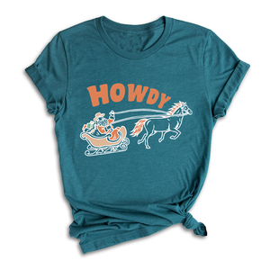 Christmas Howdy Shirt, Western Christmas Shirt, Cowboy Santa Shirt, Country Christmas T-Shirt, Howdy Apparel, Retro Santa Shirt