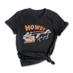 Christmas Howdy Shirt, Western Christmas Shirt, Cowboy Santa Shirt, Country Christmas T-Shirt, Howdy Apparel, Retro Santa Shirt