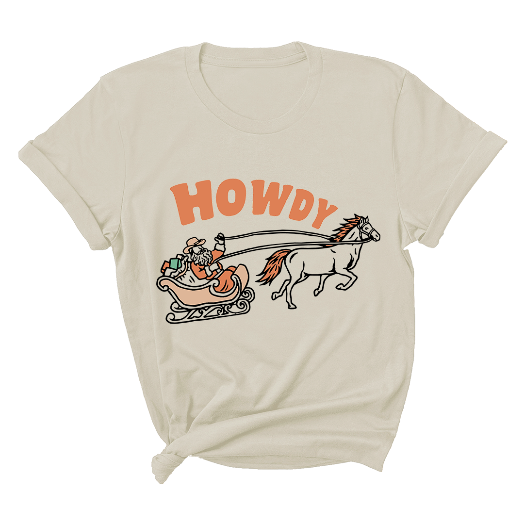 Christmas Howdy Shirt, Western Christmas Shirt, Cowboy Santa Shirt, Country Christmas T-Shirt, Howdy Apparel, Retro Santa Shirt