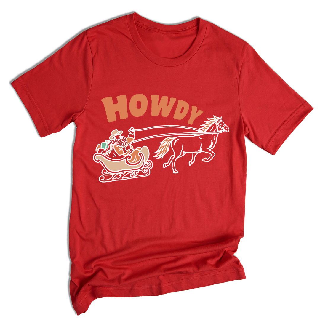 Christmas Howdy Shirt, Western Christmas Shirt, Cowboy Santa Shirt, Country Christmas T-Shirt, Howdy Apparel, Retro Santa Shirt