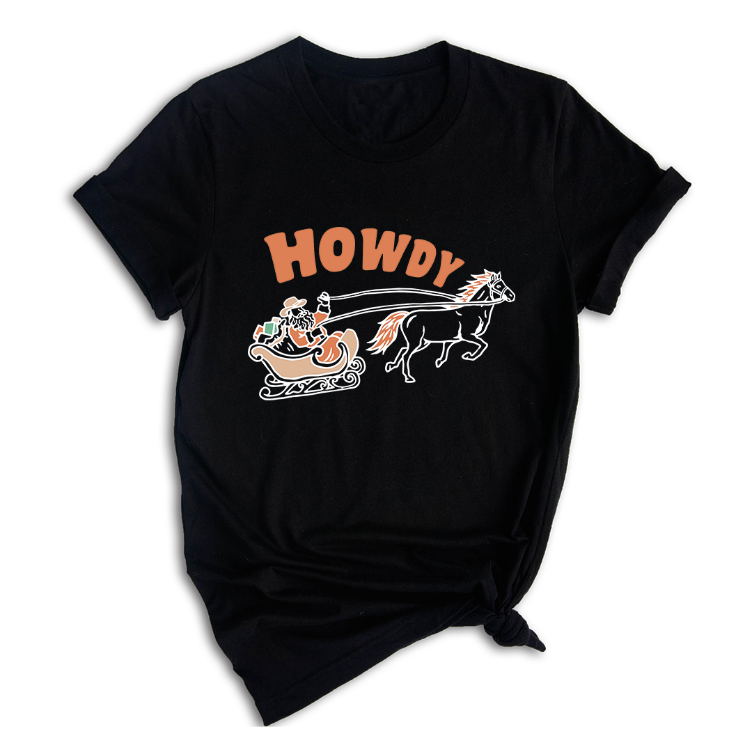 Christmas Howdy Shirt, Western Christmas Shirt, Cowboy Santa Shirt, Country Christmas T-Shirt, Howdy Apparel, Retro Santa Shirt