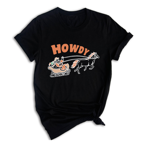 Christmas Howdy Shirt, Western Christmas Shirt, Cowboy Santa Shirt, Country Christmas T-Shirt, Howdy Apparel, Retro Santa Shirt