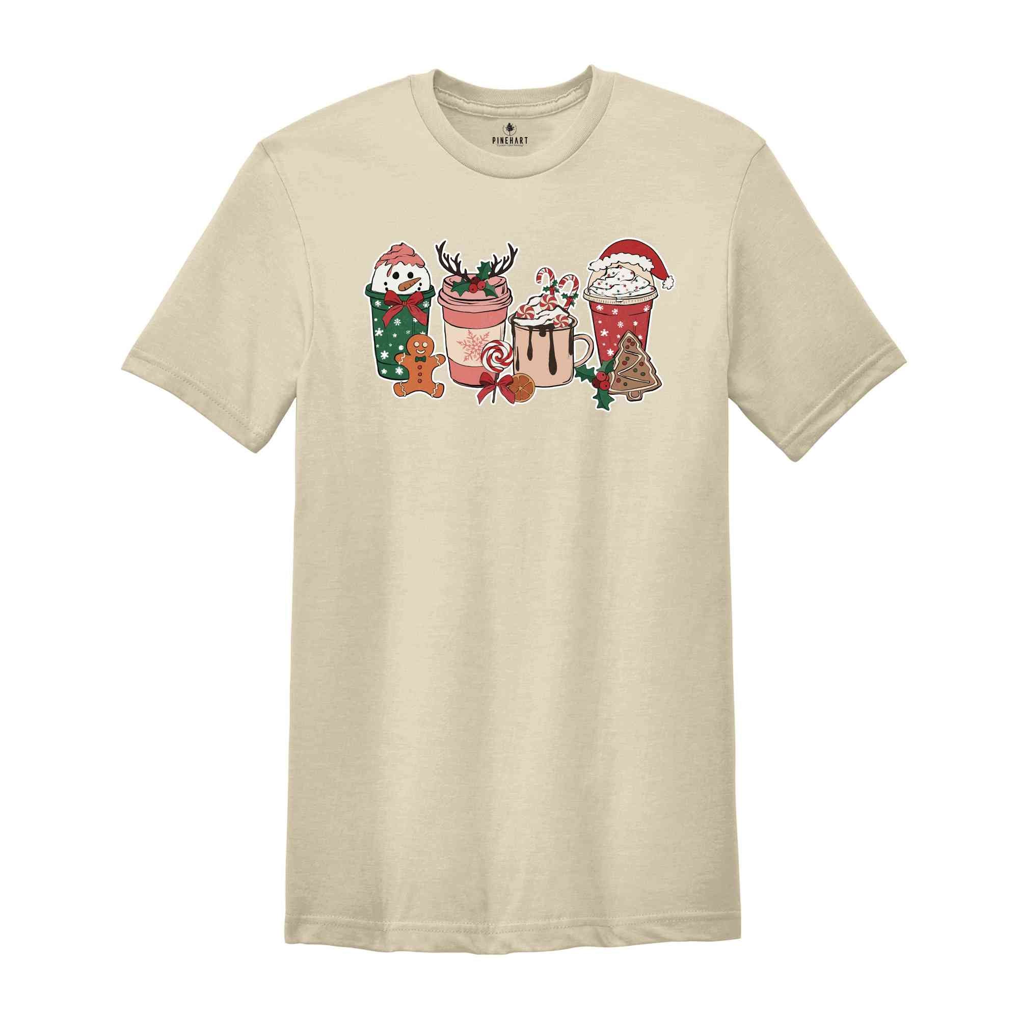 Christmas Latte Shirt, Cute Snowman Shirt, Coffee Lover Shirt, Caffeine Shirt, Xmas Coffee Shirt, Funny Christmas Tee, Christmas Reunion