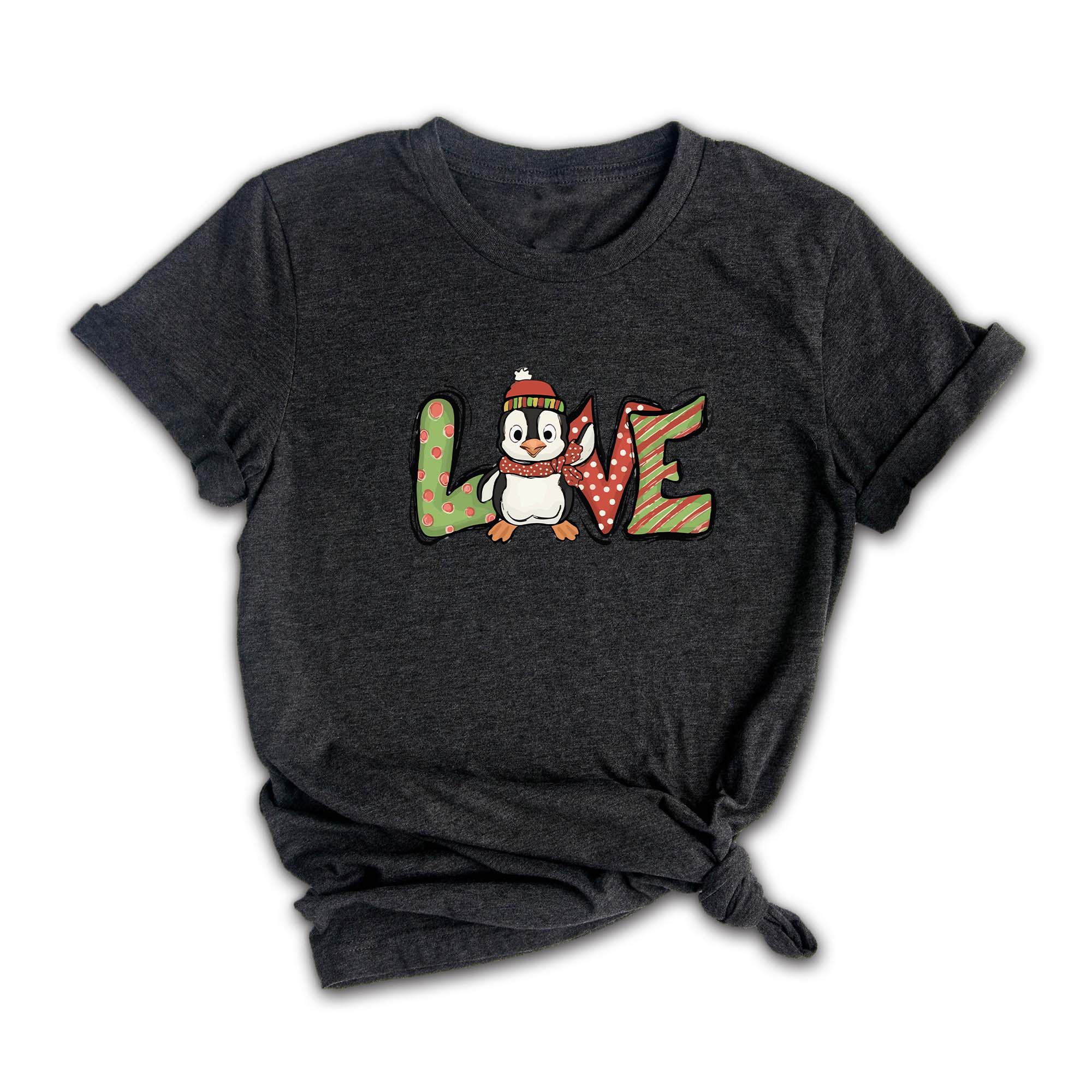 Christmas Love Penguin Shirt, Cute Christmas Tee, Christmas Gift, Cute Penguin T-Shirt, Christmas Penguin Tee, Happy New Year Shirt