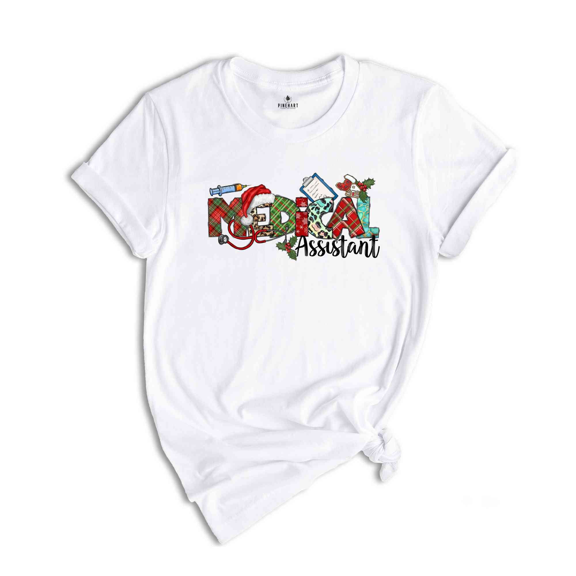 Christmas Medical Assistant Shirt, Christmas Gift, Christmas Tee, Medical Office Team Shirt, Hospital Worker Tee