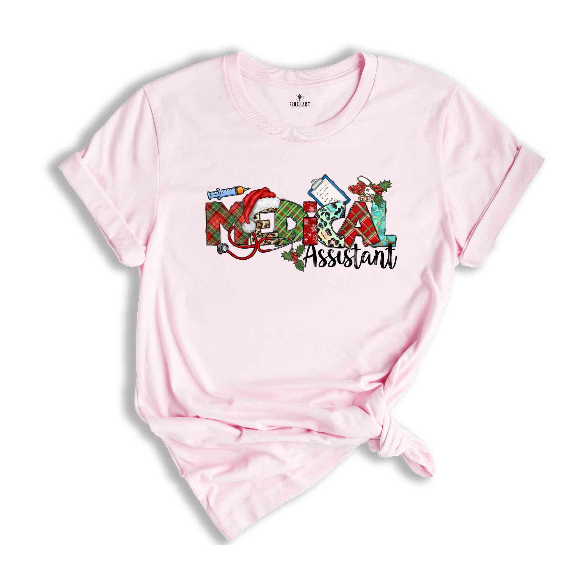 Christmas Medical Assistant Shirt, Christmas Gift, Christmas Tee, Medical Office Team Shirt, Hospital Worker Tee